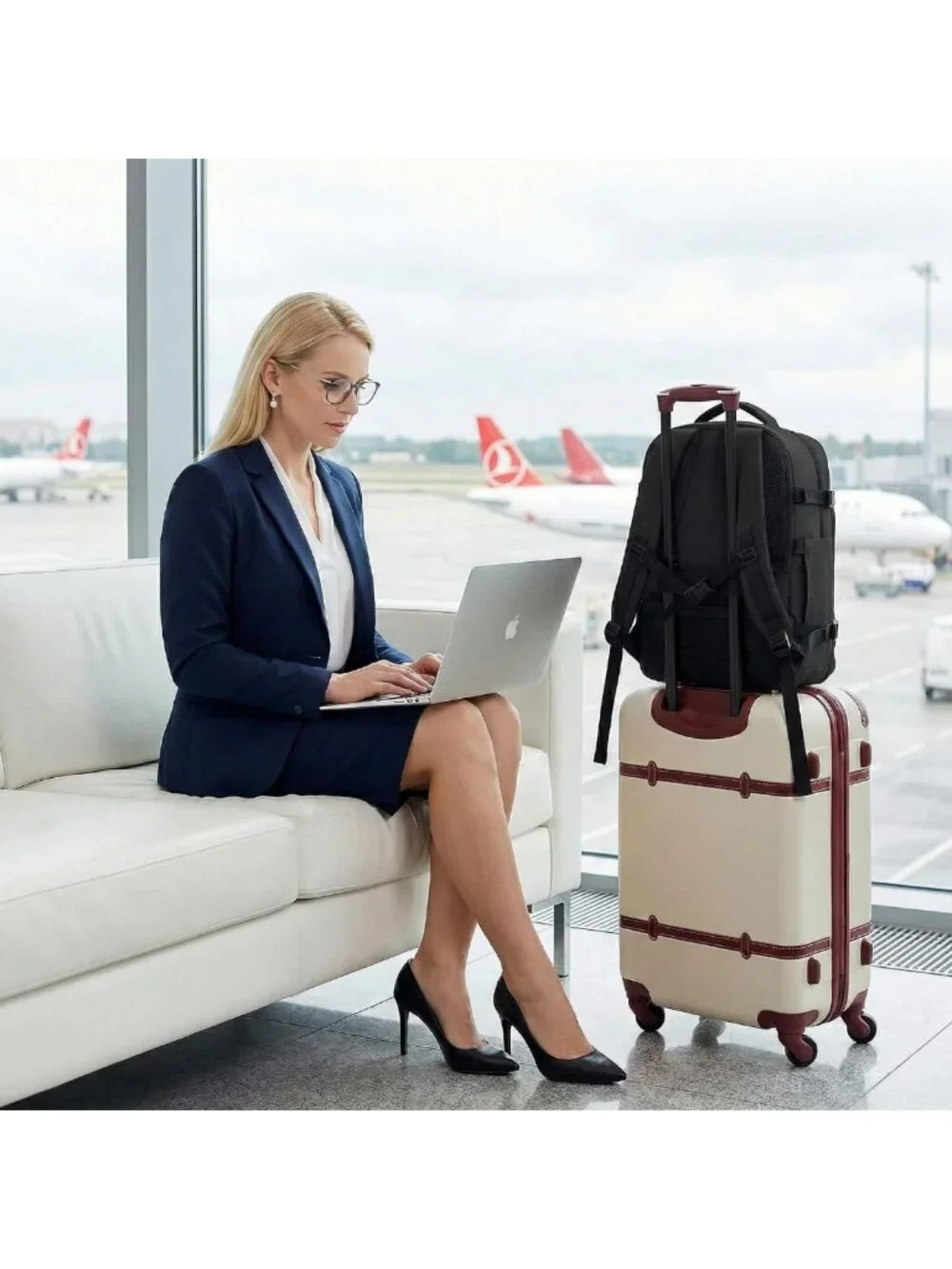 Flight-Approved Carry-On Travel Backpack for 15.6